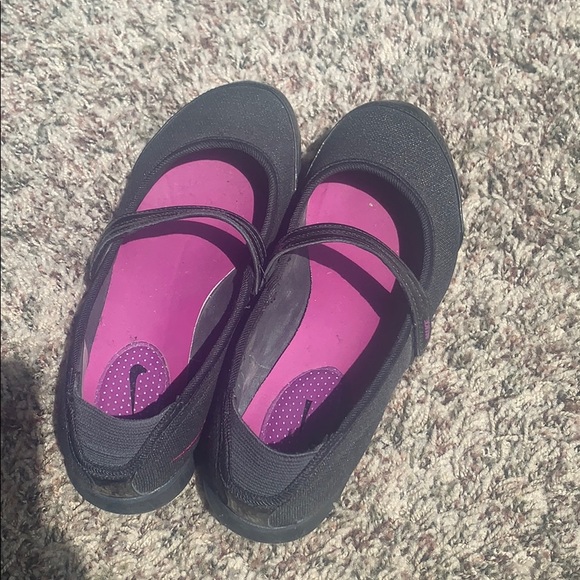 purple nike slip ons